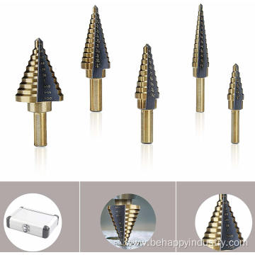 5PCS Step Drill Bit Set